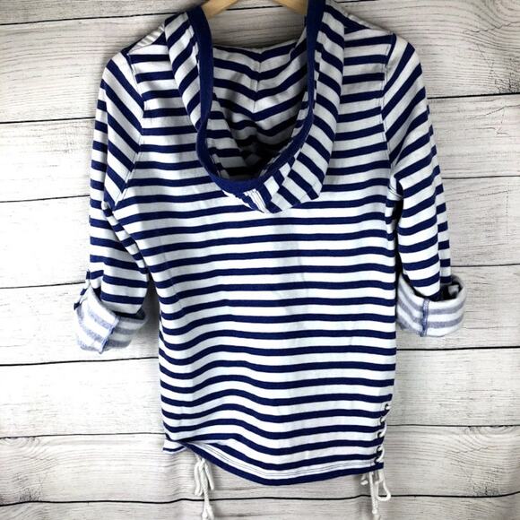 Marc New York Performance Striped Tie Side Sweatshirt - Picture 4 of 10